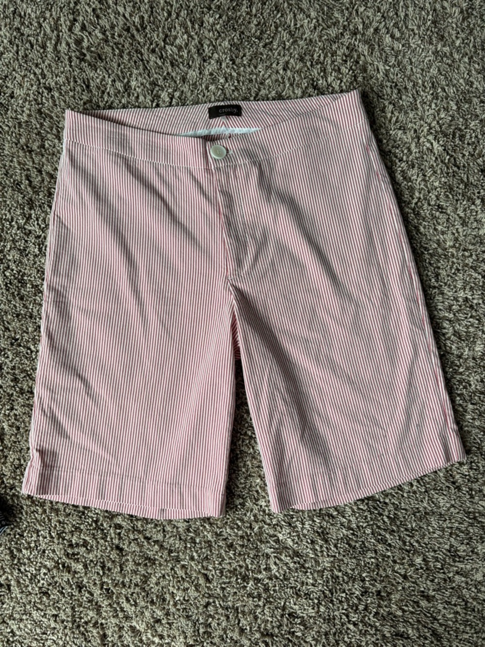 crosby. Red and White Striped Shorts Sz 10